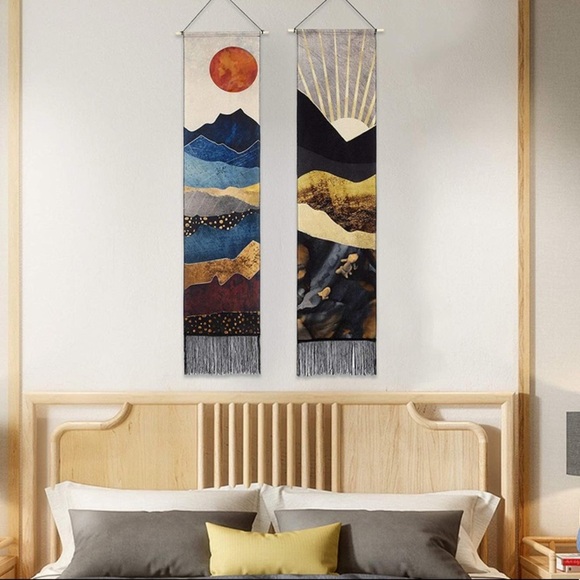 Rustic Mountain Sunset Landscape Decor/Wall Twin Wall/Dorm/Bedroom Vintage Art - Picture 2 of 10